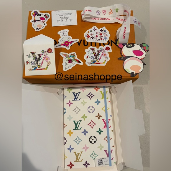 Louis Vuitton Other - Louis Vuitton Takashi Murakami White Multicolor Notebook, LVxTM Stickers NWT